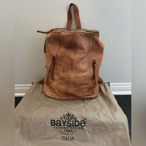 Authentic Bayside Italian leather backpack